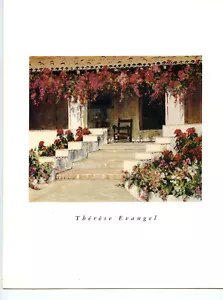 Retro Advertising Flyer Art Gallery Therese Evangel Landscape Watercolors - Picture 1 of 3