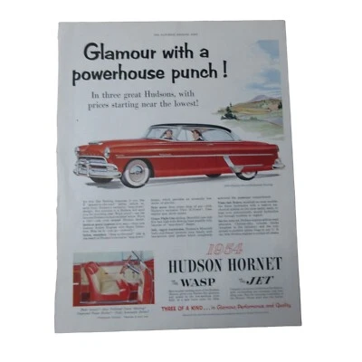 1954 Hudson Hornet Automobile  - Vintage Print Ad - Image 1 of 3