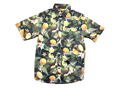 KAVU Colorful ORANGE + LIME HAWAIIAN SHIRT Summer Beach Surf Golf Pool Men's XS - Image 1 of 4