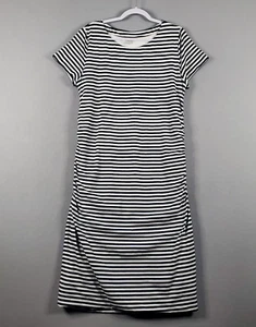 Boden Navy Blue White MultiColor Striped Ruched Detail Dress Womens Sz US 18L - Picture 1 of 11