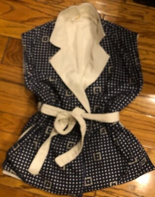 De Colección Años 90 Gottex XXL Traje de Baño Cubrir Playa Bata Top Azul Blanco Reversible Terri Foto 1 de 4