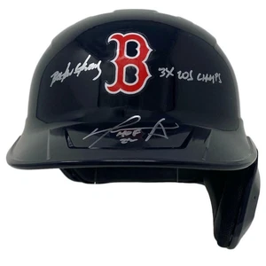 DAVID ORTIZ Autographed "HOF 22, 3x WS Champs" Batting Helmet FANATICS LE 34/34 - Picture 1 of 4