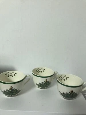 Spode Christmas Tree 3 Cups.  Made In England. - Image 1 of 4