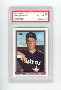 1991 Bowman Jeff Bagwell #183 Rookie RC PSA 10 GEM MINT Astros HOF - Picture 1 of 2