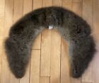 Vintage 1960s Gray Rabbit Fur Collar Notched with/ Buttons Attach To Coat ~ 31”