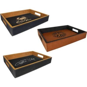 Personalized leather serving tray laser engraved *** free shipping*** - Picture 1 of 7