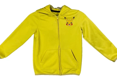 Jumping Beans Full Zip Hoodie Boys 6 Yellow Fleece Pikachu Graphic Polyester - Image 1 of 4