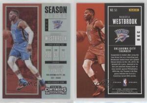 2017 Contenders Season Ticket Premium Edition Silver Prizm Russell Westbrook #51