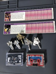 Transformers G1 Cassettes Ravage Rumble Cases And Cards Gold Weapon Complete 