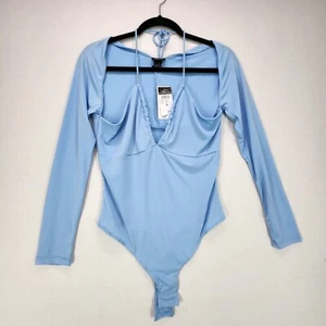 Rue 21 Body Erwachsene Medium Langarm gekreuzte Schrift Neckholder Oberteil Damen - Bild 1 von 13