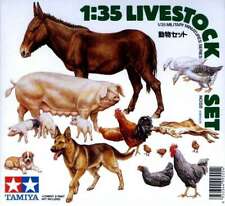 LIVESTOCK ANIMALS SET (DONKEY, PIGS, DOGS, FOWLS) #35128 1/35 TAMIYA