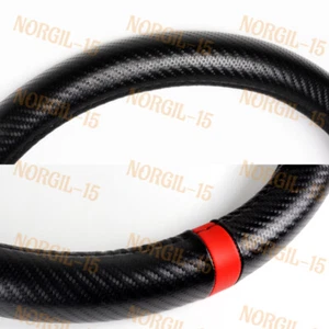 Cubierta de cuero estilo fibra de carbono estilo fibra de carbono de 15" de diámetro para TODOS HONDA - Imagen 1 de 7