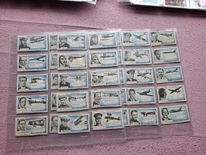COMPLETE SET - CARRERAS TURF - FAMOUS BRITISH FLIERS 1 sl stain rest GD+ - Picture 1 of 7