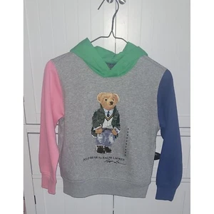 Polo Ralph Lauren hoodie size 8 NWT Bear! Color Block!  - Picture 1 of 3