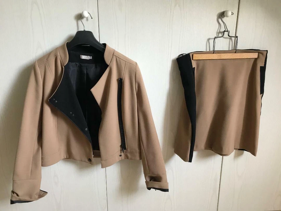 TAILLEUR ENSEMBLE JUPE BICOLORE     JACQUELINE RIU   T40 - Photo 1/1