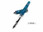 Aurora L.E 480 Oceano Pacifica Sterling Silver Fountain Pen DHL express
