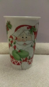 Taza de viaje Fitz and Floyd bastón de caramelo Santa oh2497 - Imagen 1 de 6