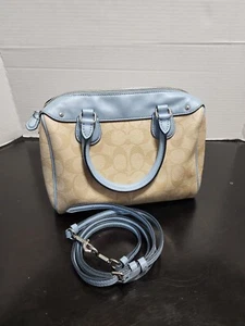 Cartera Cartera Coach F58312 Mini Bennett Firma Caqui Claro/Azul Claro  - Imagen 1 de 9