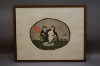 Janosch - Horst Eckert (geb. 1931) - Der Jäger und Damenakt auf Sofa - Bild 1 von 4