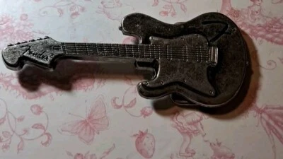De colección Coleccionable Único Fender Stratocaster Guitarra Cinturón Hebilla Pistola Metal Gris Foto 1 de 4