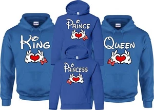 King and Queen Prince Princes Family Vacation Matching Hoodies Pull Over - Foto 1 di 4