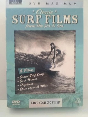 CLASSIC SURF FILMS FROM THE 50s & 60s 4×DVD NTSC Box Set 2008 Topics Ent. MINT! - Image 1 of 4