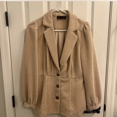 Blazer de pana Courtney talla pequeña para mujer, agotado en tiendas solo usado una vez Foto 1 de 4