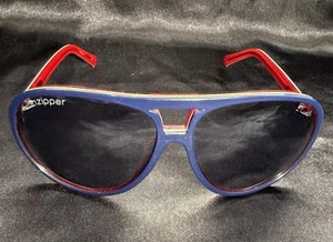VINTAGE VON ZIPPER VZ TELLY Sunglasses Genuine Rare Blue / Red - Picture 1 of 9