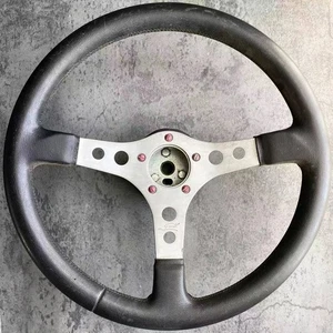 VTG Grant Classic Steering Wheel 15” Black Vinyl Chrome 3-Spoke Hot Rod Rat Rod - Picture 1 of 7