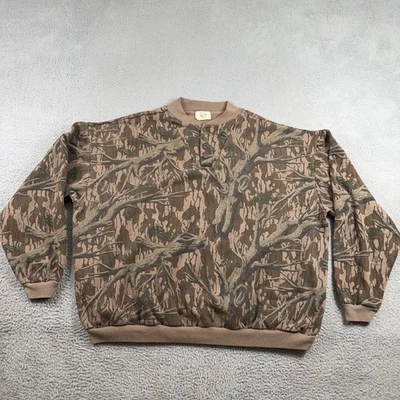 Sudadera Camuflada De Colección Mossy Oak Treestand 2XL Henley Caza EE. UU. Foto 1 de 4