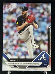 2025 Topps Now #233 Chris Sale Fastest To 2500 Strikeouts Atlanta Braves - Picture 1 of 2