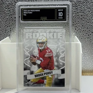 2023 Leaf Prized Rookie Brock Purdy RC Rookie #04 San Francisco 49ers GMA 10 🔥 - Bild 1 von 2