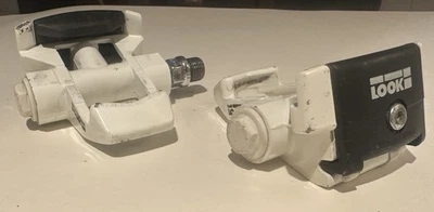 Vintage White Look Pedals Clipless Wear Road Eroica Race Bike 80s - Image 1 of 4