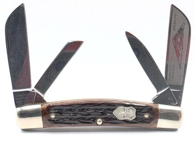 NAVAJA DE BOLSILLO HEINR BOKER TREE MARCA SOLINGEN ALEMANIA CIERVO 4 HOJAS BAUMWERK Foto 1 de 4