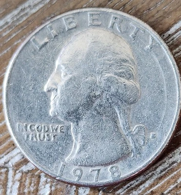 1978 D* RARE* Washington Quarter ERROR Coin* FILLED in "D" IN MINT MARK - Image 1 of 4