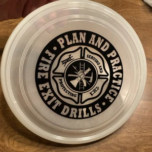 Vintage Garyline Plan and Practice Fire Exit Drills Fire Department Frisbee 9” - Picture 1 of 19