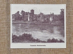 Torino nell'800 Castello Medievale Piemonte - Imagen 1 de 1