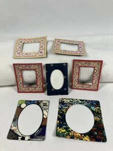 Lotto 7 mini cornici magnetiche, vari disegni - Foto 1 di 8