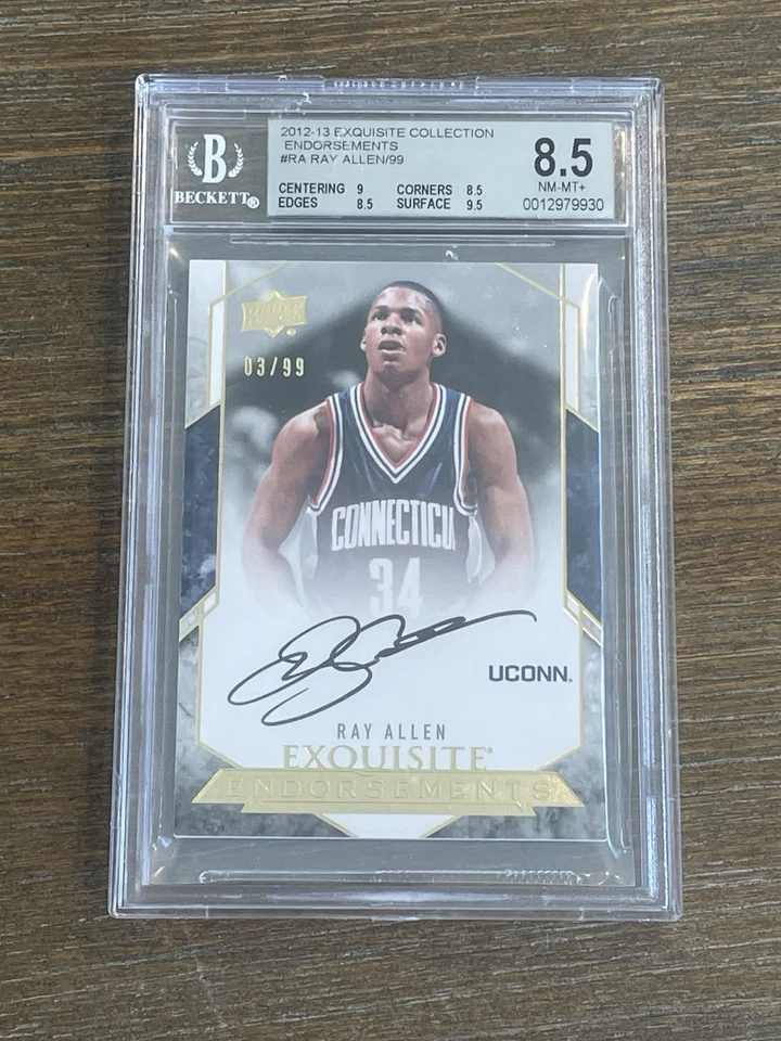RAY ALLEN 2012-13 EXQUISTE ENDORSEMENTS AUTO AUTOGRAPH /99 BGS 8.5 - Image 1 of 2