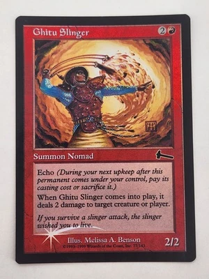 Ghitu Slinger - Urza's Legacy - LP FOIL - MTG Magic - Common - #77 - Image 1 of 4