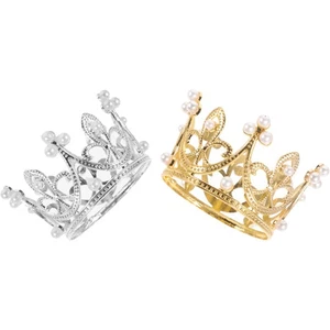  2 Piezas Corona Decoración de Pasteles para Accesorios para Cabello Decoración de Cumpleaños - Imagen 1 de 12