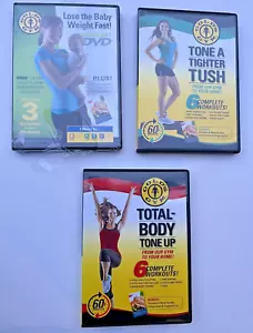 Gold Gym Exercise 3 DVD Tone Up Lose Weight Workouts 3 Disc Lot - Picture 1 of 4