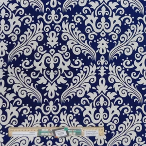 Quilting Patchwork Fabric Sewing Navy Floral Drill Wide Backing 150x50cm - Picture 1 of 3