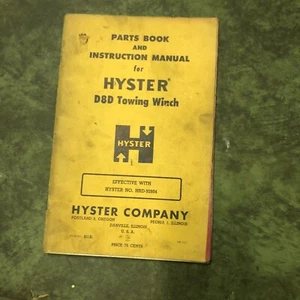 HYSTER WINCH PARTS CATALOG INSTRUCTION MANUAL D8 D8D CAT DOZER NICE - Picture 1 of 1