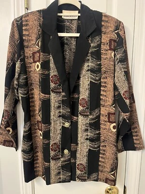 Chaqueta Blazer Peter Popovitch Retro Años 80 90 Multicolor M/L De Colección Usada en Excelente Condición Foto 1 de 4