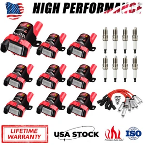 8X Ignition Coil+Spark Plug+Wire Set For Chevy Silverado 1500 4.3/4.8/6.0L D514A - Picture 1 of 18