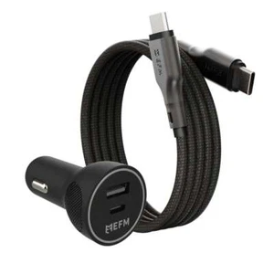 EFM 48W Car Charger with 1M Mag-Coil USB-C Cable - Picture 1 of 4