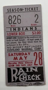 1949 Cleveland Indians Ticket 5/28 Early Wynn Win 11 IP/Larry Doby Hit⚾️ - Picture 1 of 3