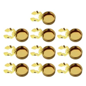 10pcs Round Button Cover Brass Cufflinks Button Cover Cuff Links Theme Party - Picture 1 of 10