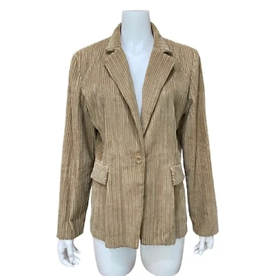 Blazer Traje Chaqueta Vintage Pana Scarlett Un Botón Para Mujer Talla 12 Foto 1 de 4